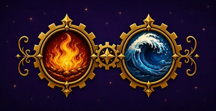 Martins erste Elementverbindung: Feuer und Wasser