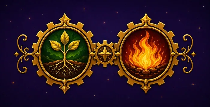 Elementverbindung Erde · Feuer
